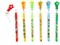 TINYMILLS 24 Pcs Jurassic Dinosaur Stackable Pencil Assortment with Eraser for Party Favors Goodie Bag Stuffers VBS Classroom Rewards Carnival Prize